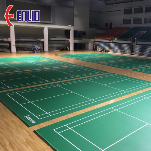 Mat Gelanggang Badminton Lantai Sukan Vinyl Dalaman Lantai Badminton