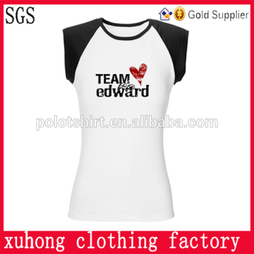 Lady printing wholesale plain t-shirts