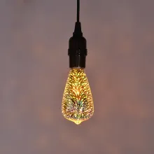 Festive Fireworks: Colorful 3D Glass LED Bulbs