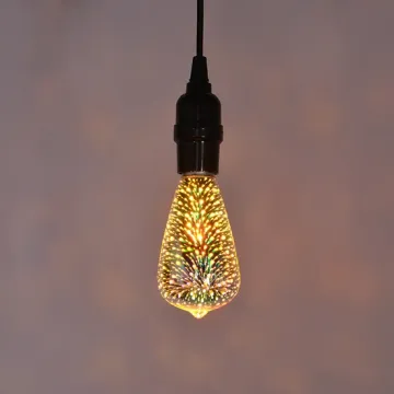 Festive Fireworks: Colorful 3D Glass LED Bulbs