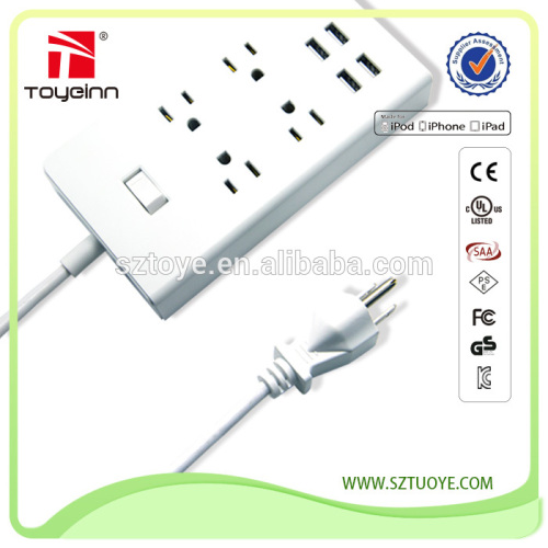 220V Input 5V 4A USB Output Power Strip Master Slave