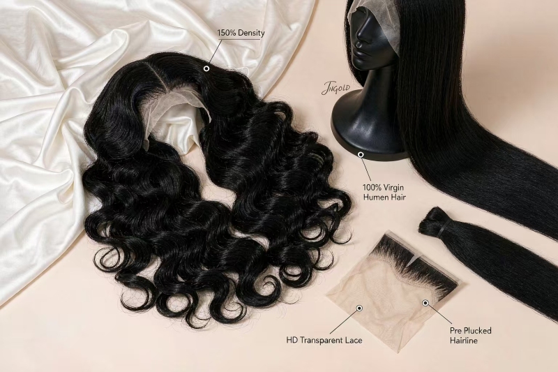 13x4 100% Virgin Human Hair Glueless Pre-Plucked