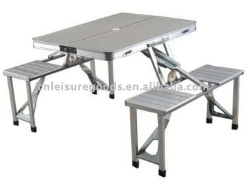 Folding aluminium picnic table