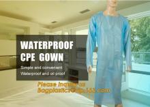Aseptic Blue Plastic Disposable Apron for Doctor Checking,Disposable aprons PE medical doctor apron,PE Apron For Doctor