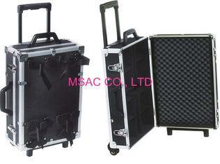 Black 5 MM MDF Aluminum Carrying Cases / Equipment Cases Wi