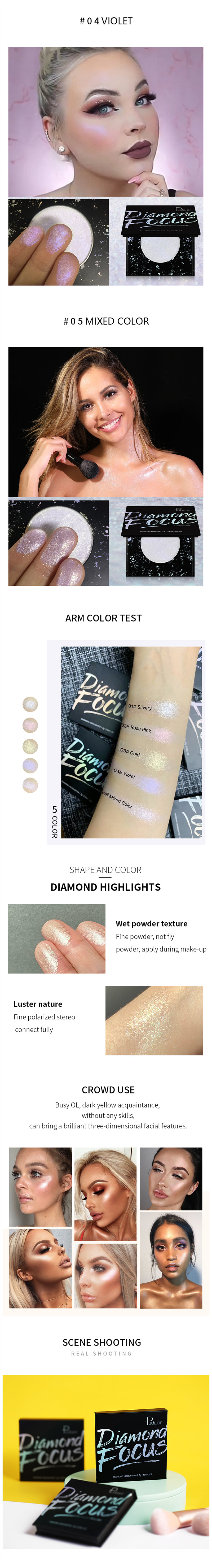 2019 High Quality Highlighter Makeup Face Highlighter OEM Shimmer Highlighter