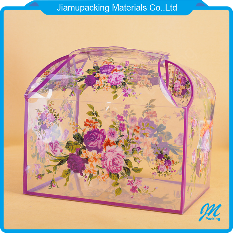 Beautiful Design Wholesale Flower Printing Plastic Sweet Wedding Gift Candy Box