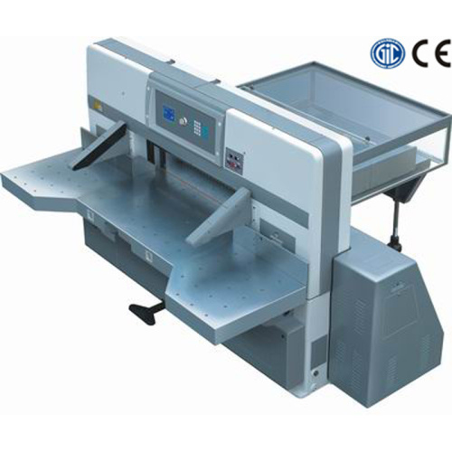 program control double worm wheel double guide paper cutting machine