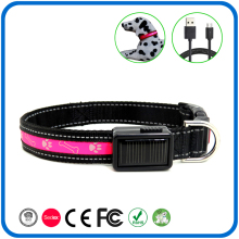 Led Light Up Pink Reflective Dog Collar