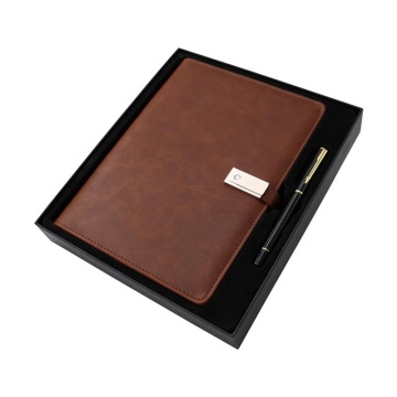 Creative Diary Gift Set: Portable PowerBank, Notebook, Wireless Charger, USB Flash Disk & Pen in One Set