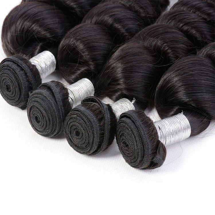 Human Hair Virgin Vendor From China,  Brazilian Virgin Hair Extensions Loose Wave Style Extensions bundles For Black Women