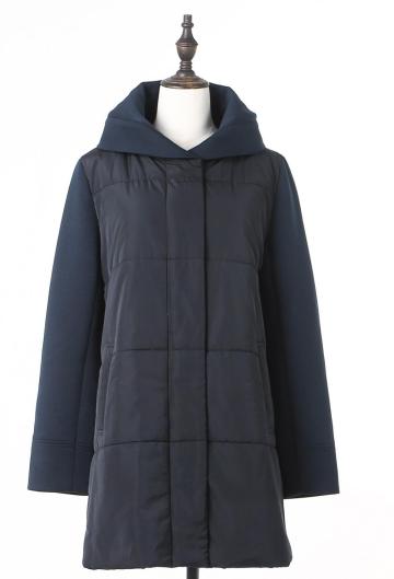 Women's Navy Long Cotton Jacket