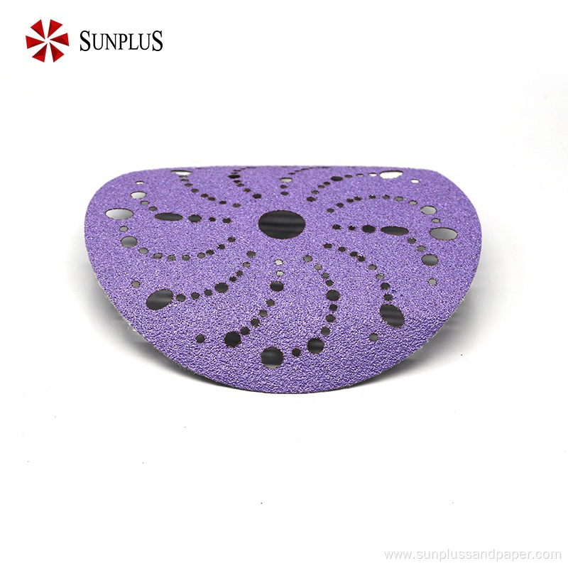 Hook and Loop Purple Film Backing Sanding Disc