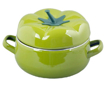 18cm Enamel Casserole/Enamel Pot/Steel Enamelware/Casserole Pot