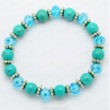 Bracelet turquoise avec cristal bleu