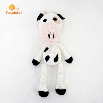 Nouveau design fait main Crochet vache poupée bébé jouet