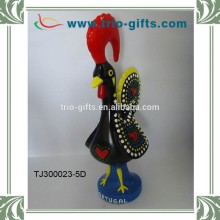 Polyresin rooster statue for decor