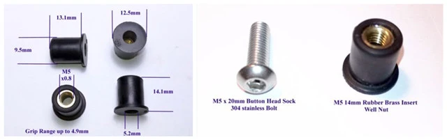 M5 Rubber Expansion Well Nut