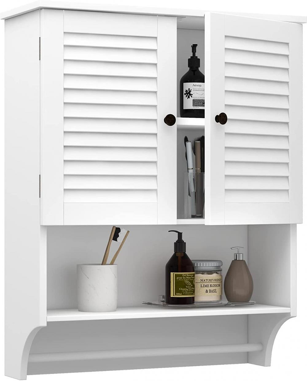 Bathroom Medicine Cabinet Wall Bathroom Cabinet, Double Doors Bathroom Cabinet Wall Mounted with Adjustab Bathroom Medicine Cabinet Wall Bathroom Cabinet, Double Doors Bathroom Cabinet Wall Mounted with Adjustab
