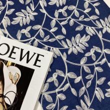 Rayon Yarn Towel Embroidery On Denim Fabric