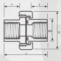 ASTM SCH80 UPVC Union темно-серый цвет