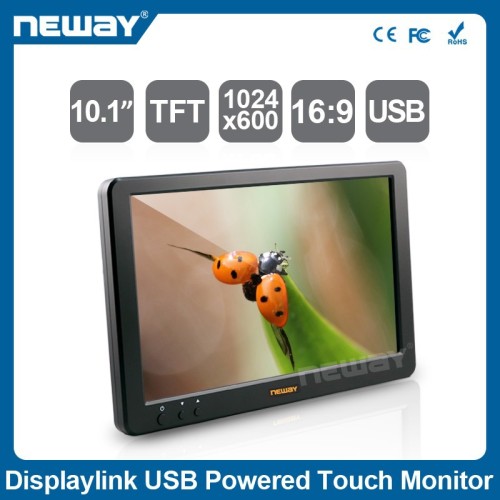 Hidden bracket 4 wirse resistive touch panel widescreen lcd monitor