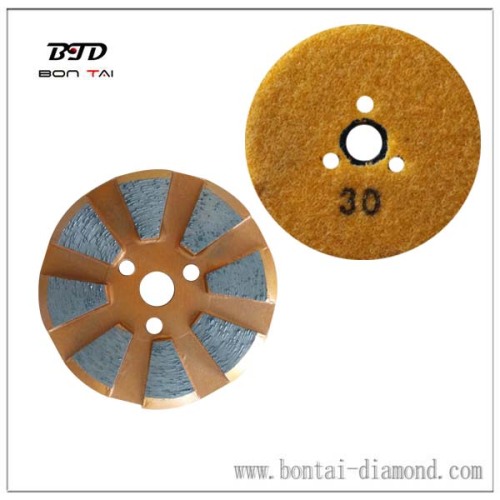 vecro backer metal bond diamond grinding disc for hard concrete