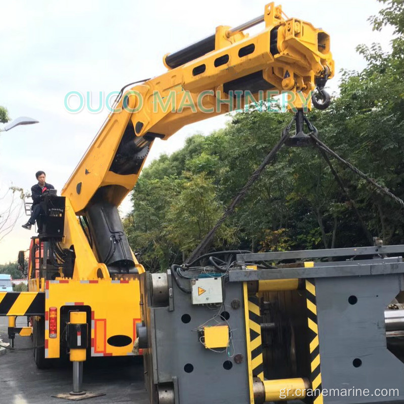 50 ton Construction Knuckle Telescopic Boom Truck Mounted Crane Προς Πώληση