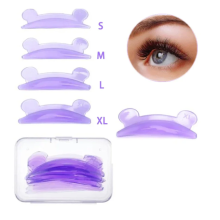 Julong 4Pairs Eyelash Lifting Kit: Silicone Pads & Reusable Perm Rods for 3D Eyelash Curling