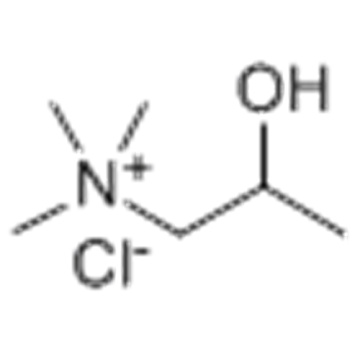 1-propanaminio, 2-hidroxi-N, N, N-trimetil-, cloruro (1: 1) CAS 2382-43-6