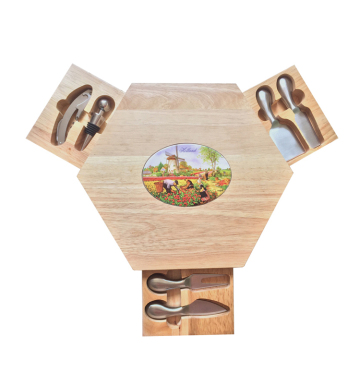 Triangle wooden cheese cottage oak cheese board