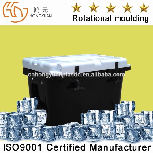 Plastic fishing cooler rotational molded plastic cooler with fish ruler