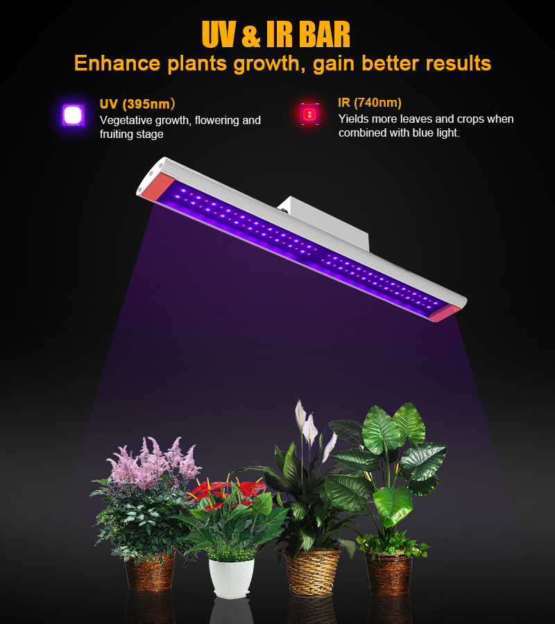 30W löstagbar Grow Light UV IR Strip Light