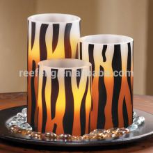 flameless candles LED Candles holiday decration Candles Zebra print Candles