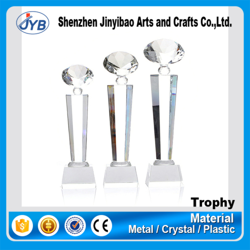 Factory Price and Laser Engraved Carving Type Crystal Diamond Music Trophy Awards