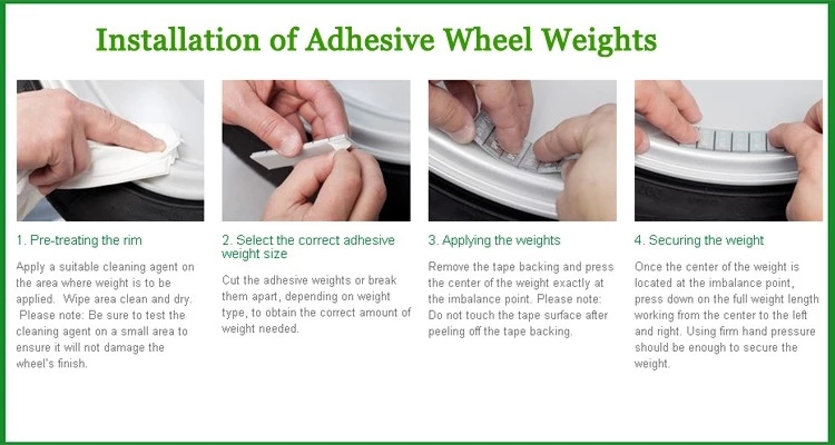 how to install adhesiv weight