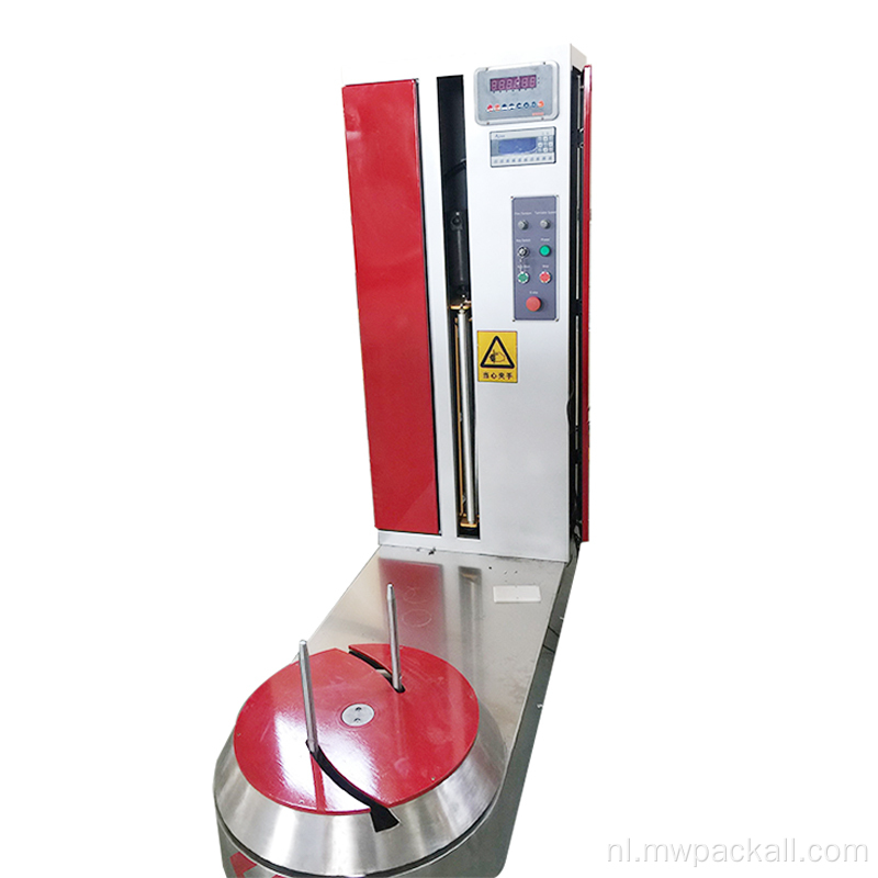 Nieuwe staat Stretch Film Bagage Wikkelmachine Toevoegen Schaal toevoegen