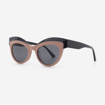 Cat Eye Lamination Acetate Female Sunglasses