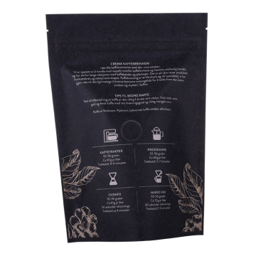 Capolla doypack compostable kraft carta chiusura a cerniera