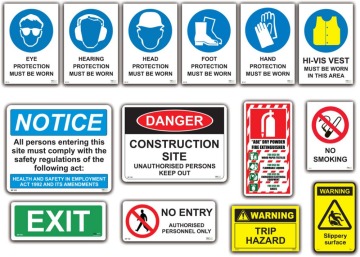 High quality pvc safety warning sign Safety Awareness Sign