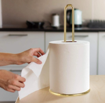 Metal tissue holder in the living room