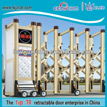 Natural timber spray coating main gate design electric gate