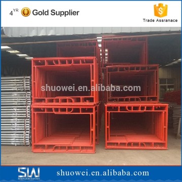 Gate type welded H frame scaffolding system