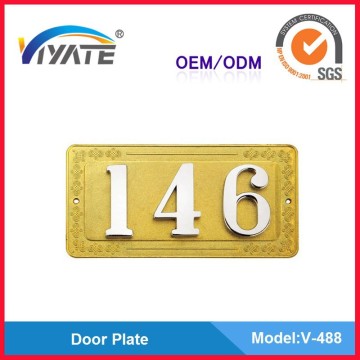 High quality zinc alloy DIY doorplate/high protein tablets/house numbers