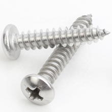 Professional Factory Customized 3x15mm ISO Certified 304 Stainless Steel Cross Pan Head Self Tapping Screws in Cartons + Plastic Bags