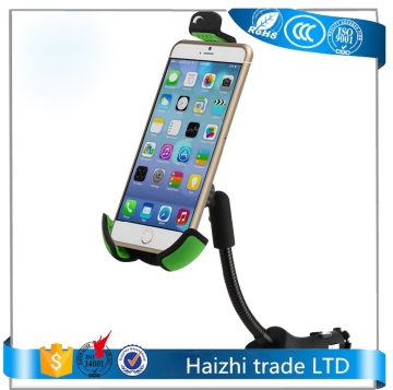 Innovative dual usb car holder with charger,smart phone car mount holder cell phone car charger mount holder