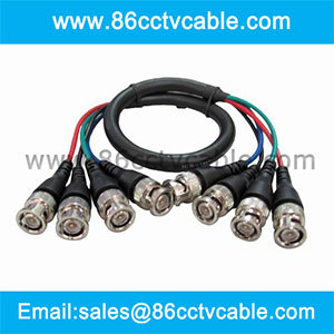 4 BNC to 4 BNC RGB High Resolution Video Cable, Audio Video Cable, AV cable