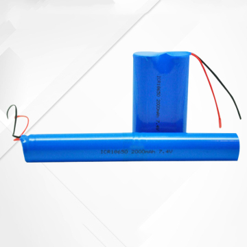 Flat Top 16650 Lithium Ion Battery 3.7V 2000mAh for Flashlights