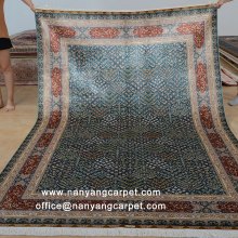 6'x9' Hand Knotted Pure Silk Kashmir Rug