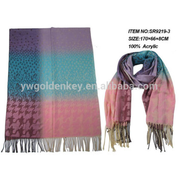 plaid acrylic winter woven shawls